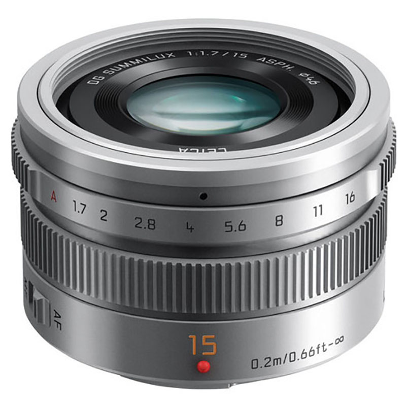 Panasonic Lumix G Leica DG Summilux 15mm f/1.7 ASPH. Lens (Silver)