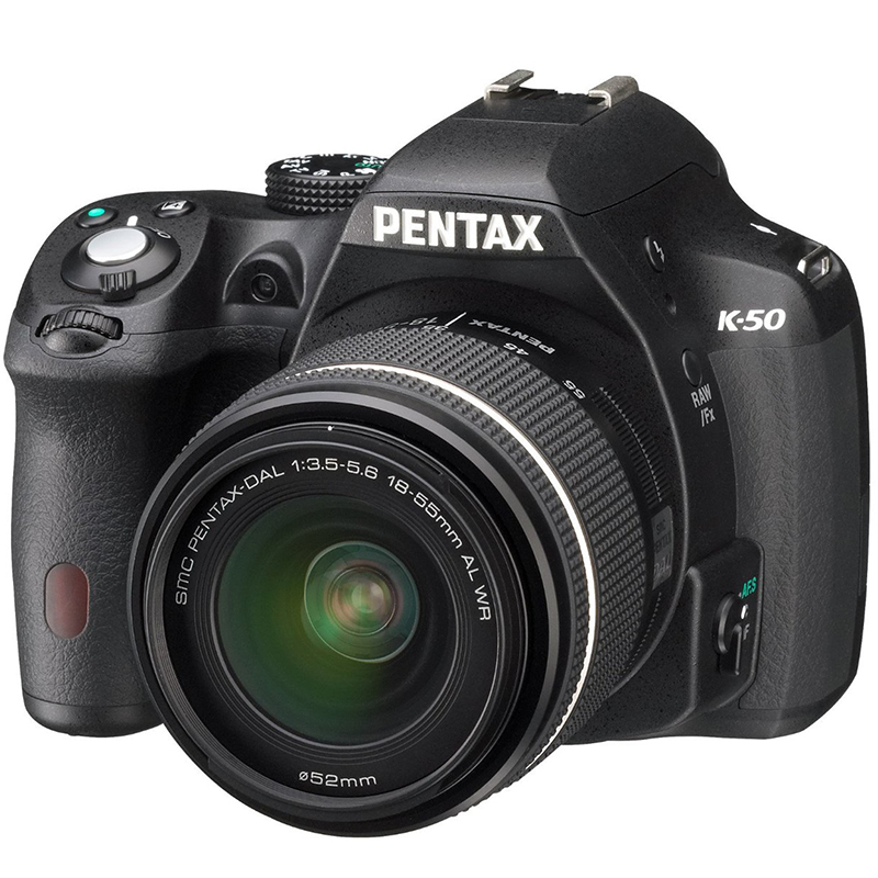 Pentax K-50 Digital SLR Camera + 18-55mm DA L WR Lens