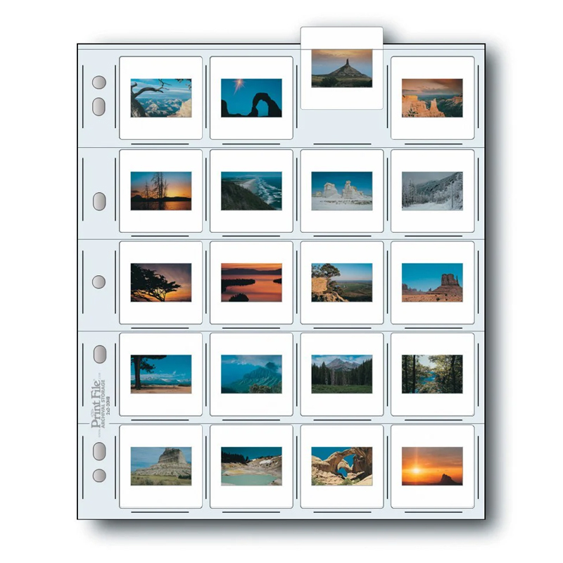 Print File 2x2-20HB (25) 20 - 35mm Slides - 10 mil Pack of 25