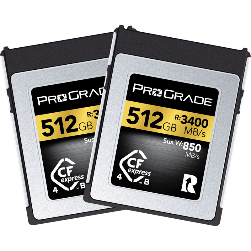ProGrade Digital 512GB CFexpress 4.0 Memory Card Type B 2 Pack (Gold)
