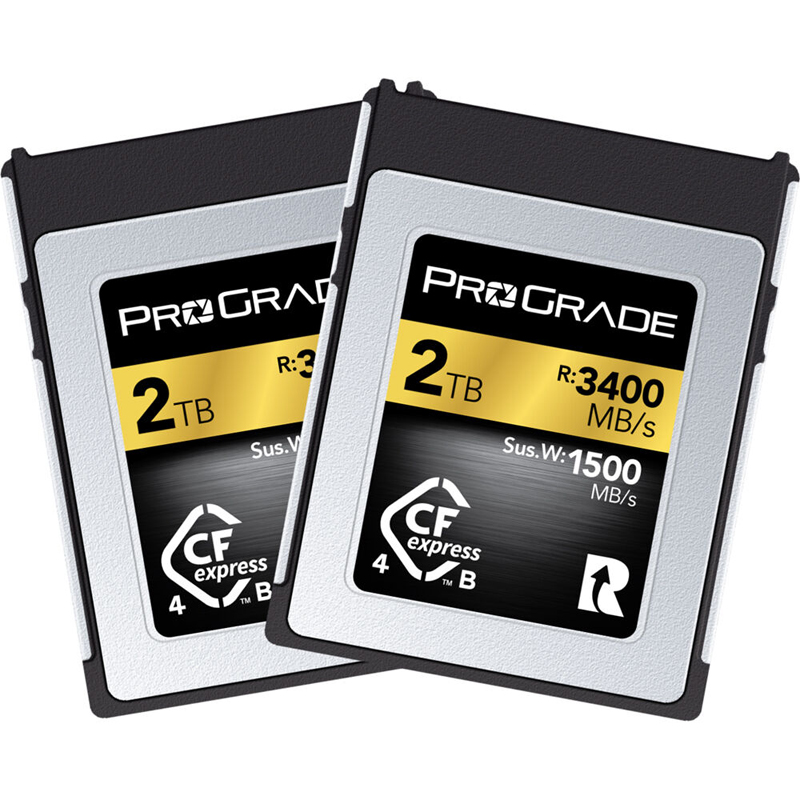 ProGrade Digital 2TB CFexpress 4.0 Memory Card Type B 2 Pack (Gold)