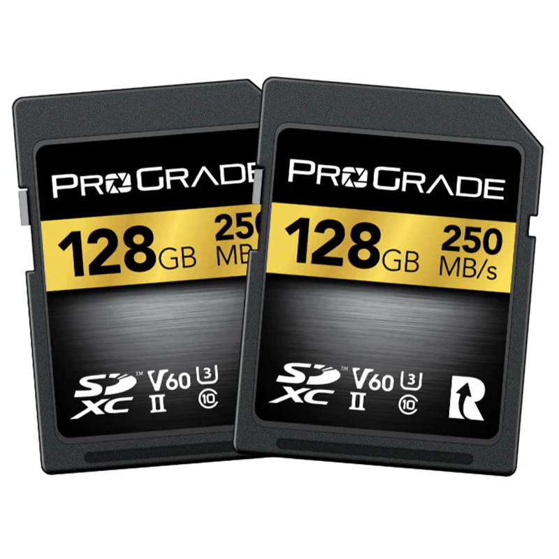 ProGrade Digital 128GB SDXC UHS-II V60 Memory Card 2 Pack (Gold)