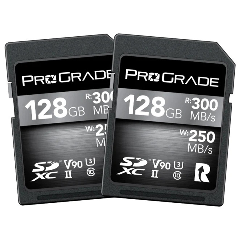 ProGrade Digital 128GB SDXC UHS-II V90 Memory Card 2 Pack (Cobalt)