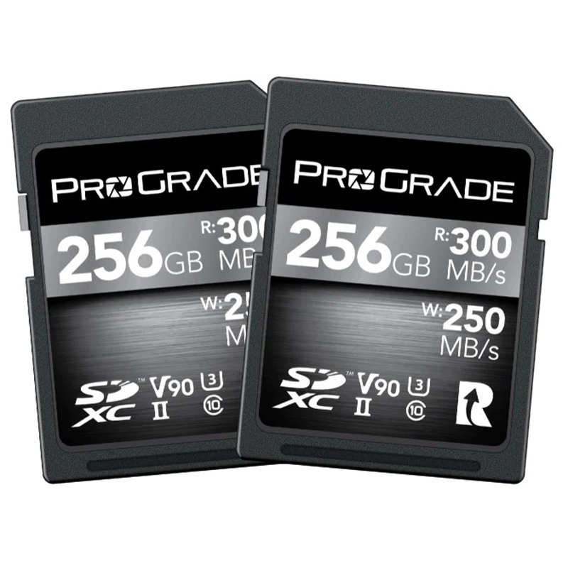 ProGrade Digital 256GB SDXC UHS-II V90 Memory Card 2 Pack (Cobalt)