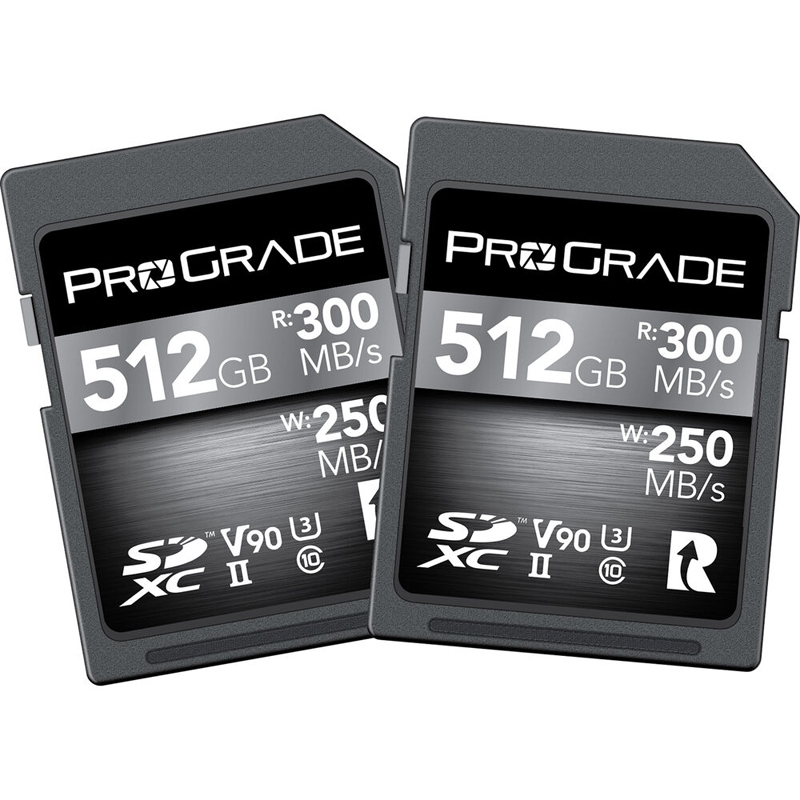 ProGrade Digital 512GB SDXC UHS-II V90 Memory Card 2 Pack (Cobalt)