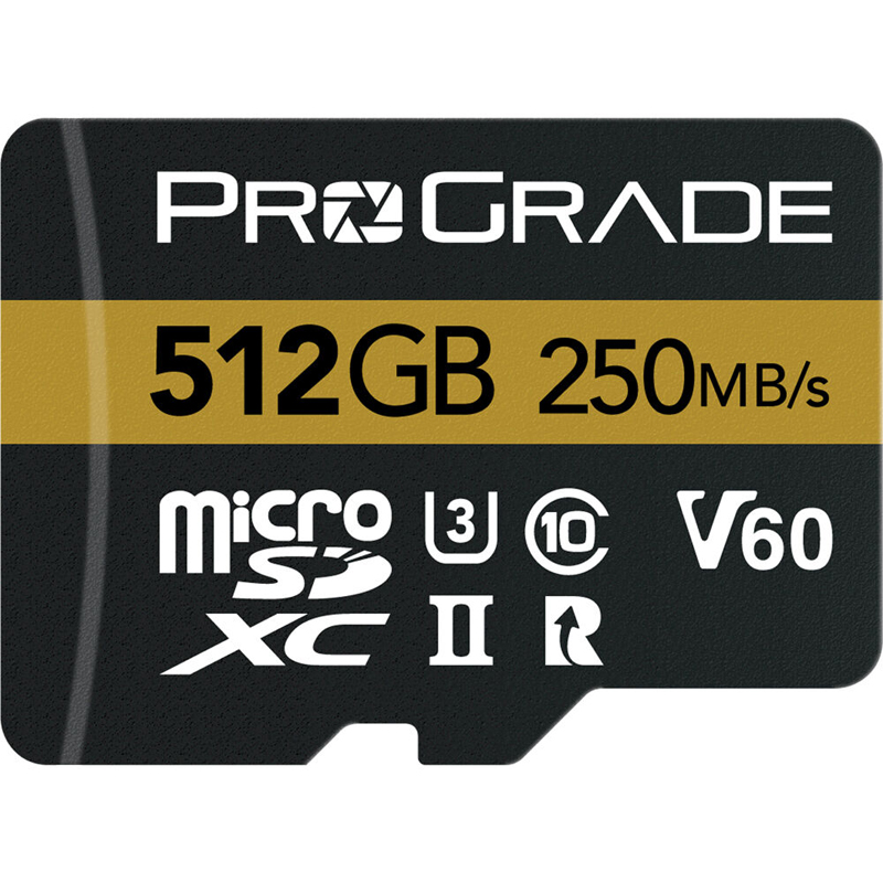 ProGrade Digital 512GB microSDXC UHS-II V60 Memory Card w/adapter
