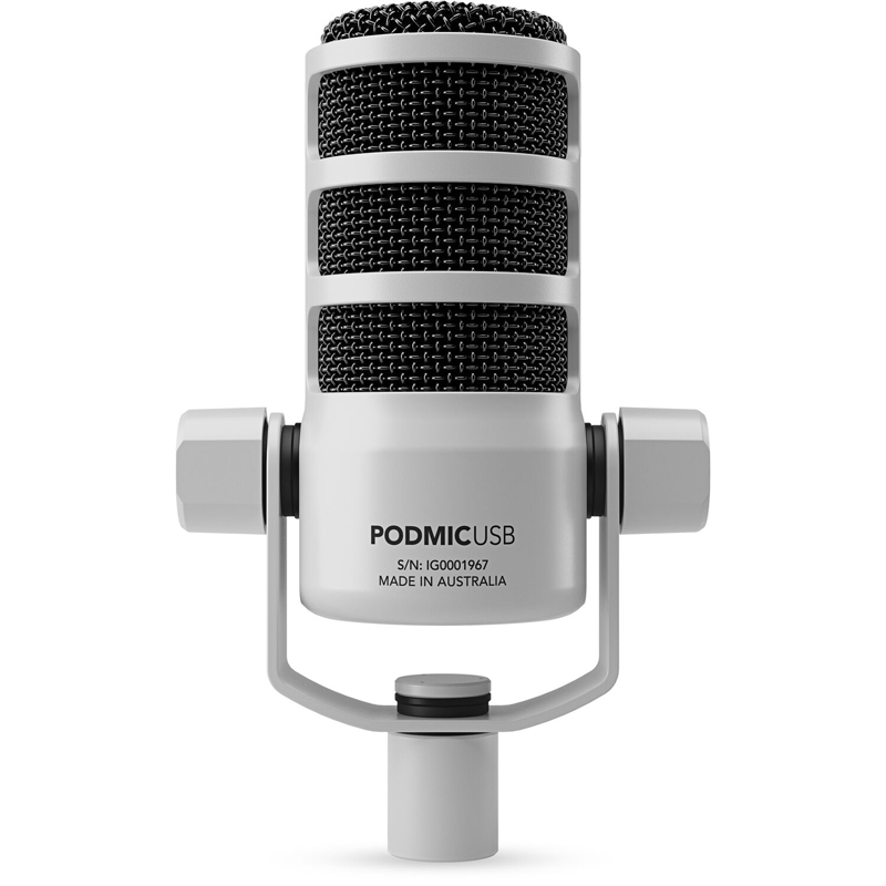 Rode PodMic USB Dynamic Podcast Microphone - White