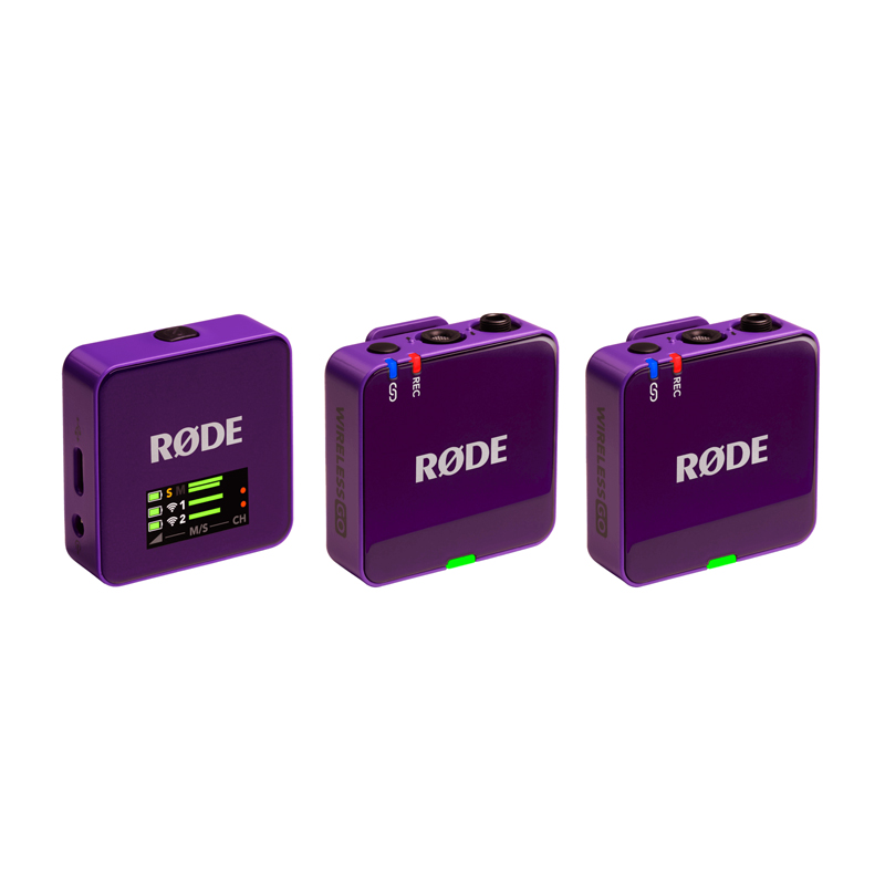 Rode Wireless GO III Dual Channel Compact Wireless Microphone System (2.4 GHz) - Purple