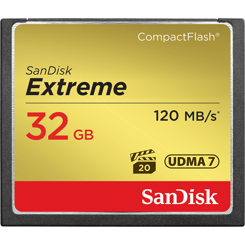 SanDisk Extreme Compact Flash 120MB/s Memory Cards (32GB)