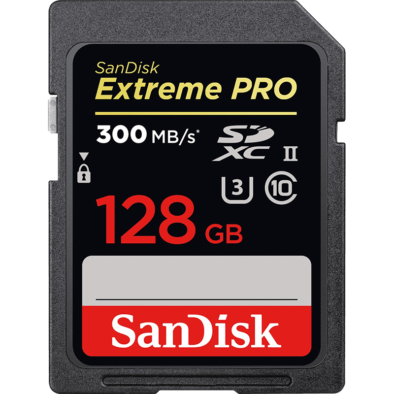 SanDisk Extreme Pro SDXC UHS-II 300mb/s Memory Card 128GB