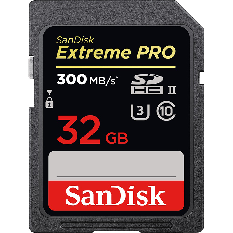 SanDisk Extreme Pro SDHC UHS-II 300mb/s Memory Card (32GB)