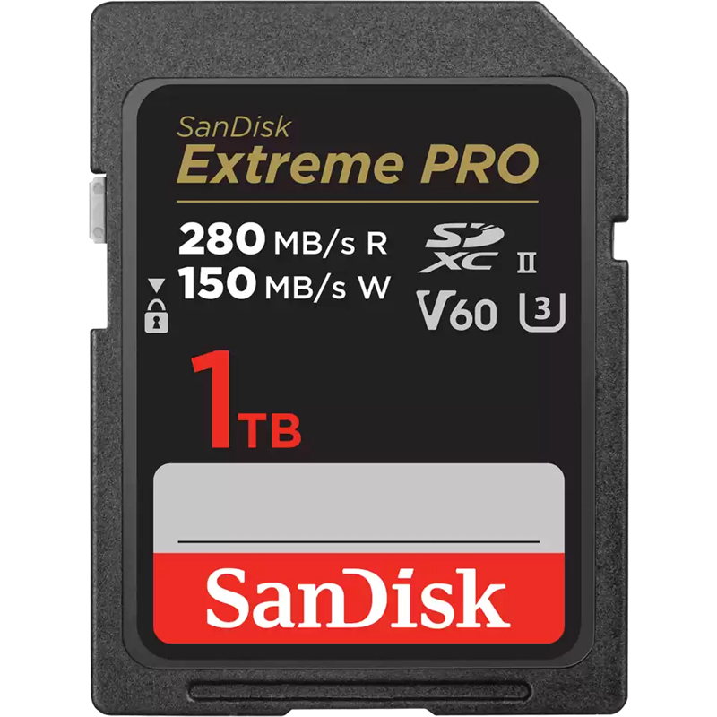 SanDisk Extreme Pro SDXC 1TB 280MB/s UHS-II U3 C10 V60 Memory Card