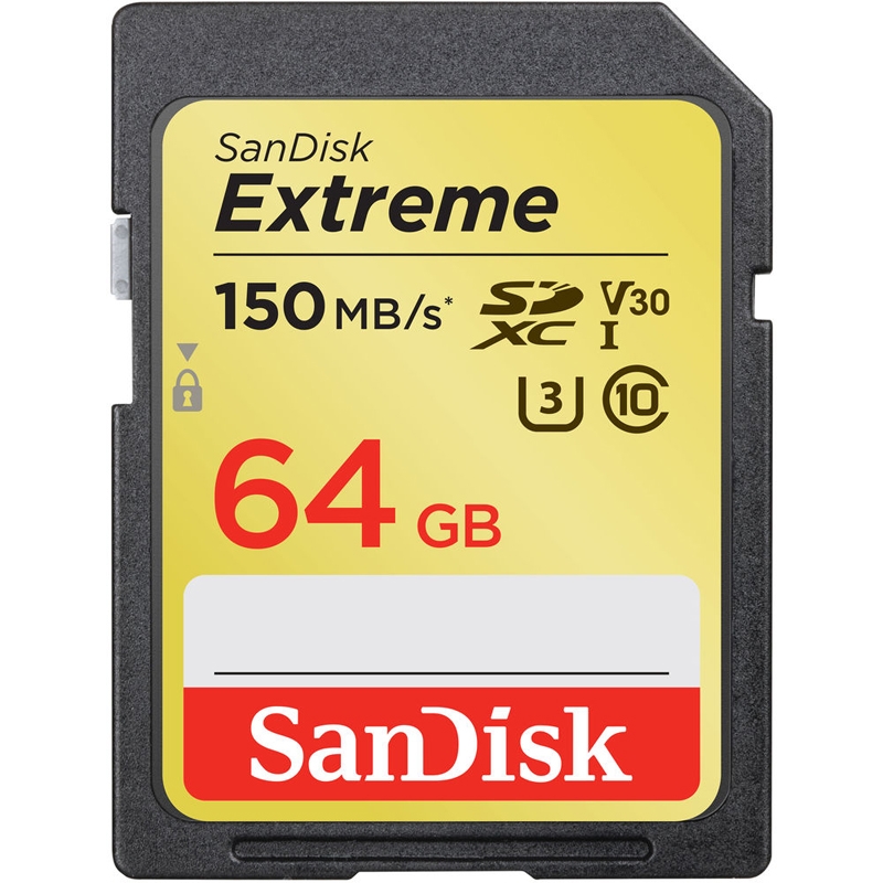 SanDisk Extreme SDXC 64GB UHS-I 150MB/s SD Card