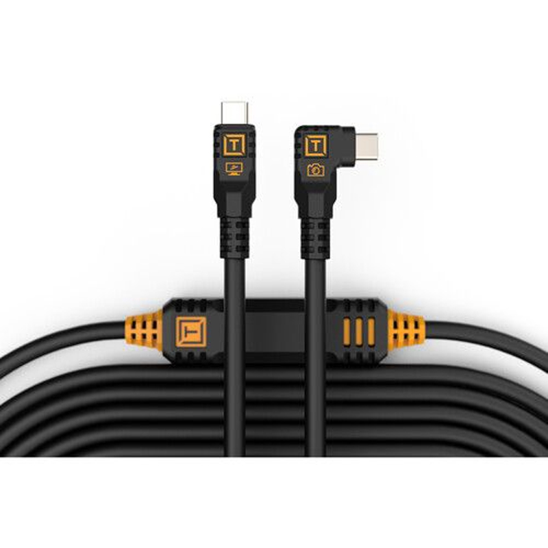 Tether Tools Tether Pro 9.4m USB-C/USB-C Straight To Right Black