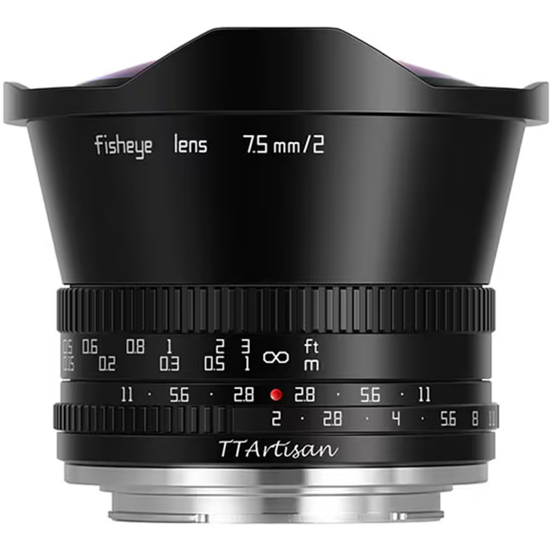 TTArtisan 7.5mm f/2 Fisheye Fujifilm X Mount Lens Black