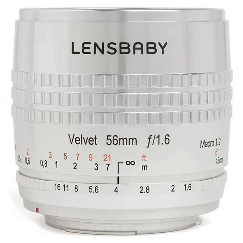 Lensbaby Velvet 56mm f/1.6 SE Lens for Canon EF (Silver)