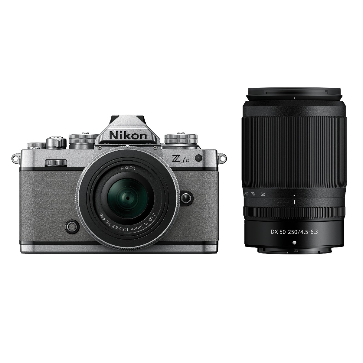 Nikon Z fc Body Natural Grey + Nikkor Z 16-50mm VR + Z 50-250mm VR Lens