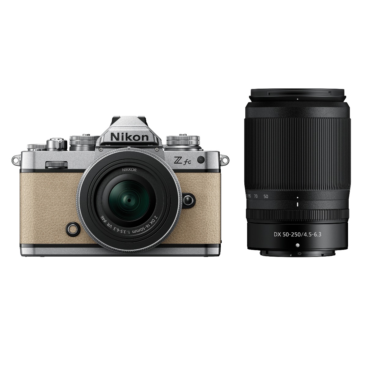 Nikon Z fc Body Sand Beige + Nikkor Z 16-50mm VR + Z 50-250mm VR Lens