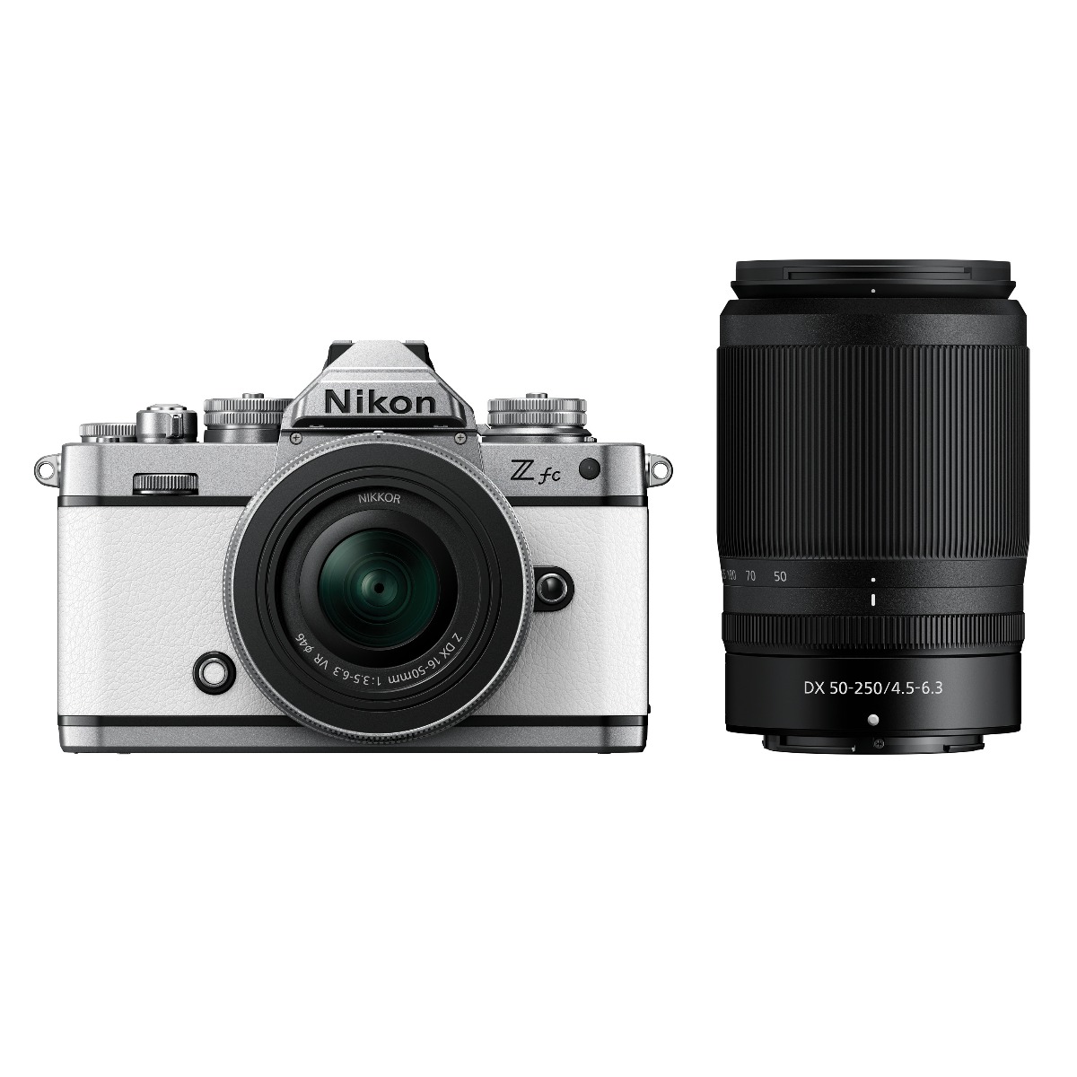 Nikon Z fc Body White + Nikkor Z 16-50mm VR + Z 50-250mm VR Lens